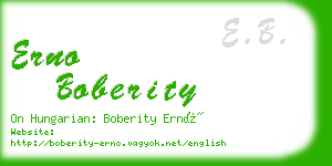 erno boberity business card